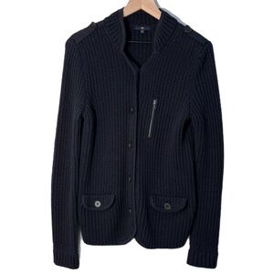 GAP Cable Knit Button Up Cardigan Women’s Navy Blue M.